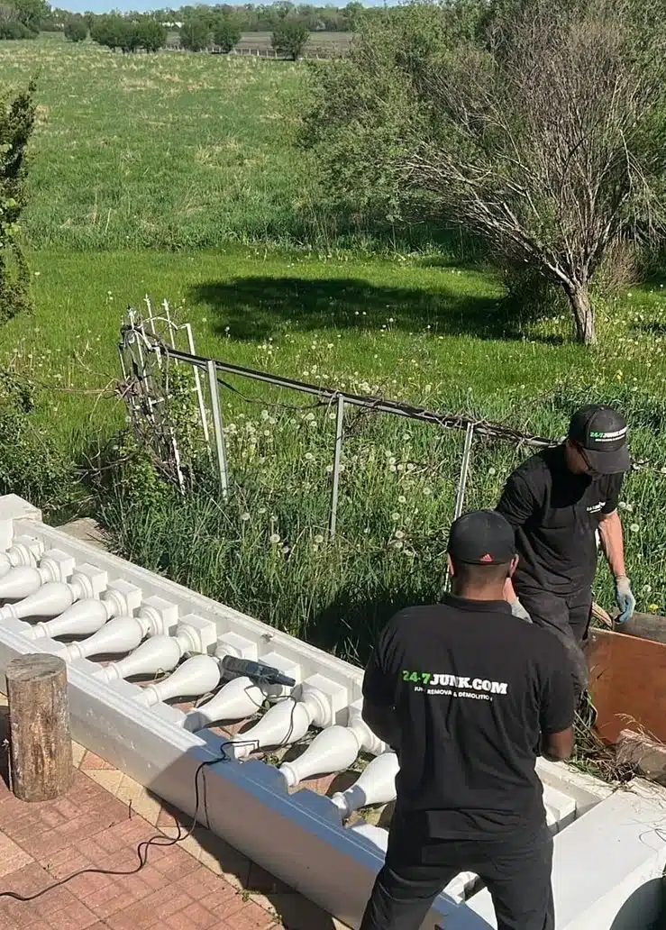 24-7JUNK.COM Team performing junk removal services in Roselle IL